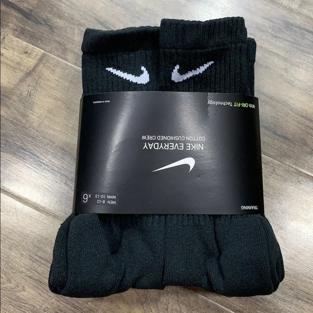 NIKE EVERYDAY COTTON CUSHIONED CREW SOCKS